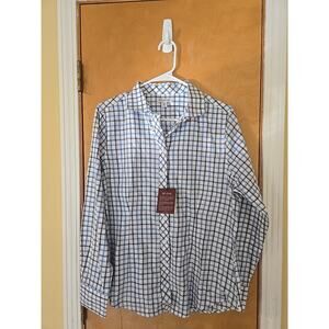 Red House Shirt Women’s Small Long Sleeve Non-Iron Plaid Shirt Cotton- New